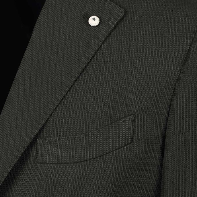 GIACCA SLIM IN TESSUTO OPERATO CON TASCHE A TOPPA 