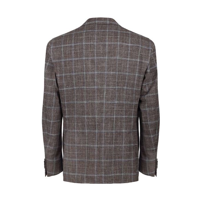 GIACCA SLIM PRINCIPE DI GALLES CON TASCHE A TOPPA