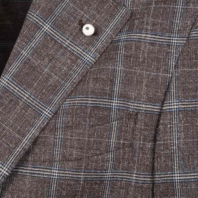 GIACCA SLIM PRINCIPE DI GALLES CON TASCHE A TOPPA