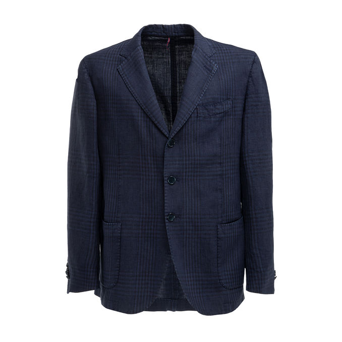 GIACCA TOPPA CHECK Uomo Blunavy