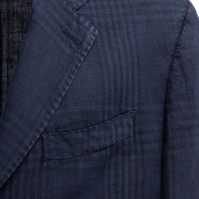 GIACCA TOPPA CHECK Uomo Blunavy