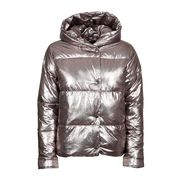 GIACCA VICTORIA METALLIC IN OVATTA CON CAPPUCCIO Donna Gun metal GIACCA VICTORIA METALLIC IN OVATTA CON CAPPUCCIO Donna Gun metal