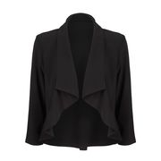 GIACCHINA APERTA IN JERSEY CON MANICA A TRE QUARTI Donna Black GIACCHINA APERTA IN JERSEY CON MANICA A TRE QUARTI Donna Black