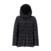 GIACCONE DAVOS A CAMPANA CON CAPPUCCIO Donna Nero GIACCONE DAVOS A CAMPANA CON CAPPUCCIO Donna Nero
