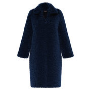 GIACCONE NEUTRO EFFETTO PELLICCIA Donna Blu GIACCONE NEUTRO EFFETTO PELLICCIA Donna Blu