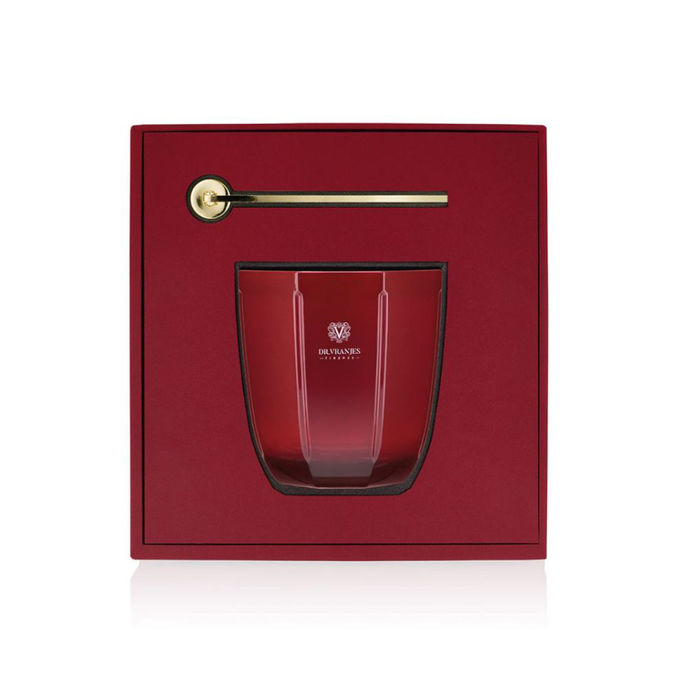 GIFT BOX CANDELA ROSSO NOBILE CON SPEGNIFIAMMA 500 GR