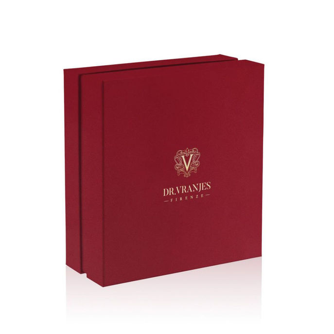 GIFT BOX CANDELA ROSSO NOBILE CON SPEGNIFIAMMA 500 GR