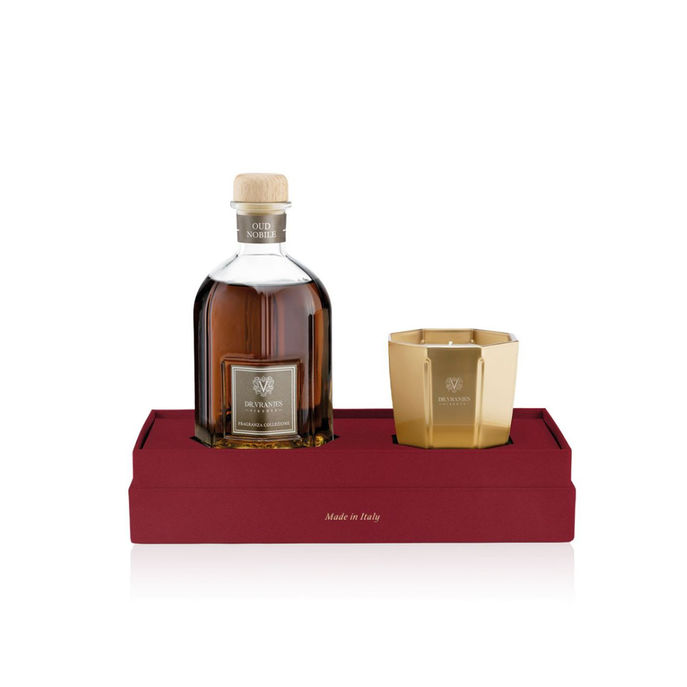 GIFT BOX FRAGRANZA OUD NOBILE 250ML CON CANDELA