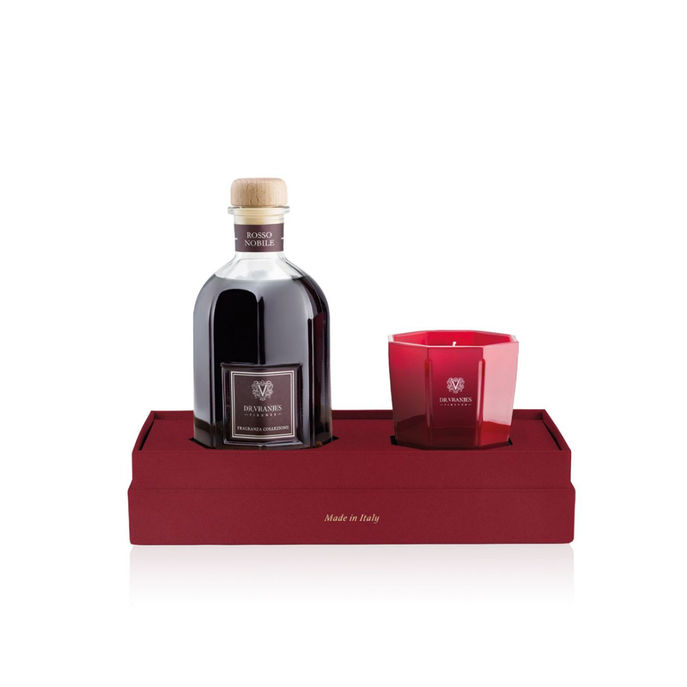 GIFT BOX FRAGRANZA ROSSO NOBILE 250 ML CON CANDELA