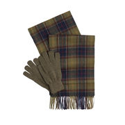 GIFT SET TARTAN SCIARPA E GUANTI Uomo Classic Olive  GIFT SET TARTAN SCIARPA E GUANTI Uomo Classic Olive