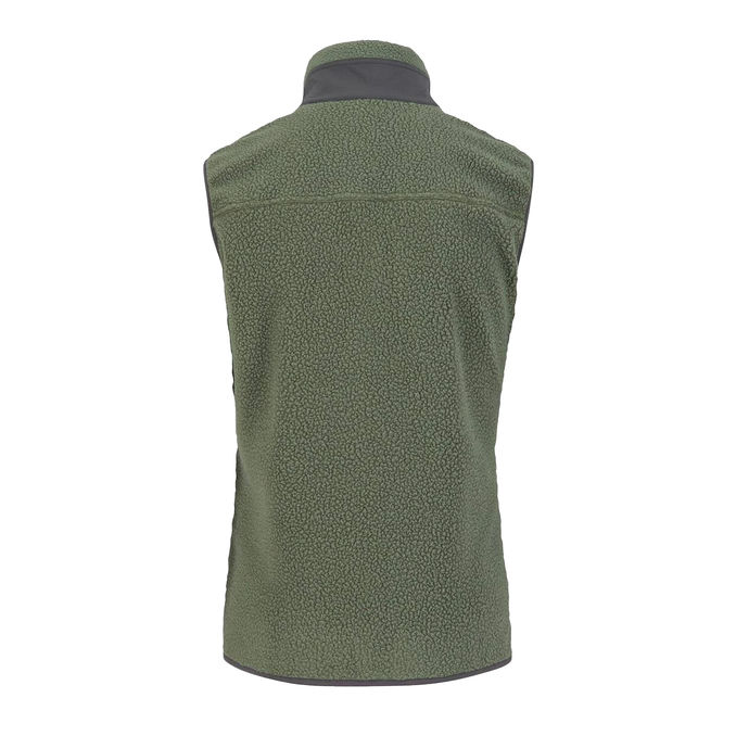 GILET 80'S PILE Uomo Thyme Black Sand