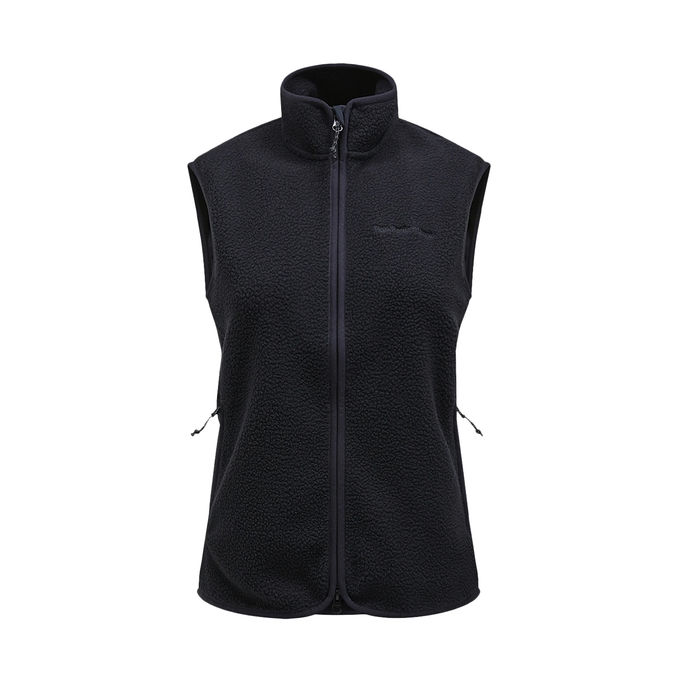 GILET IN PILE Donna Nero