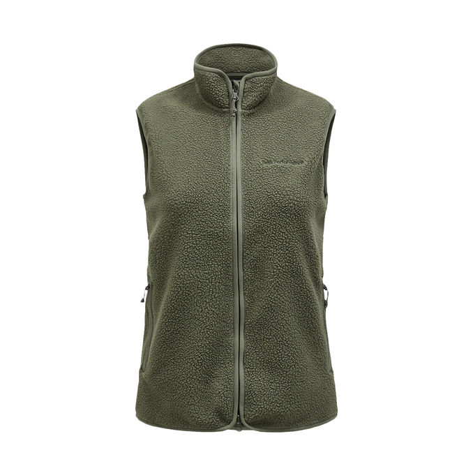 GILET IN PILE Donna Pine Needle