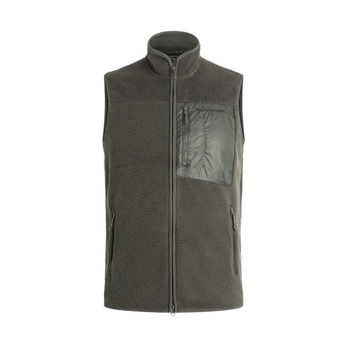GILET IN PILE Uomo Olive Extreme