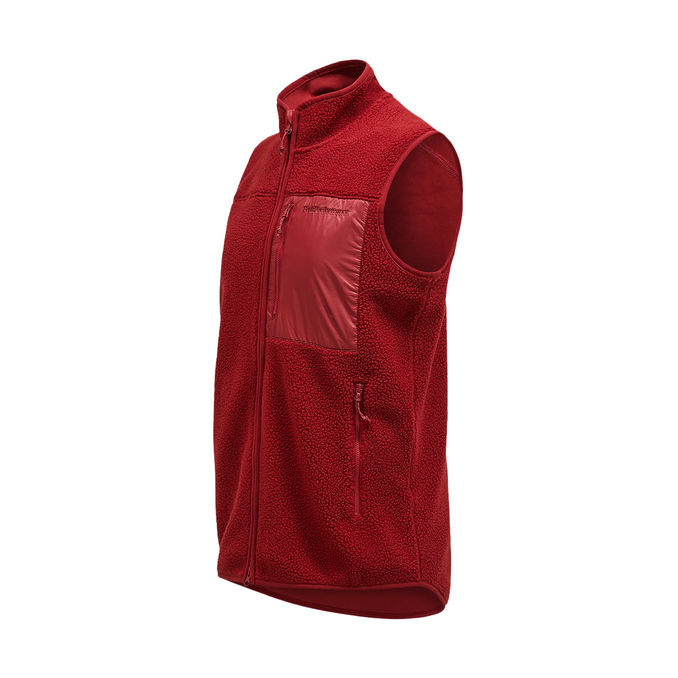 GILET IN PILE Uomo Sundried Tomato 