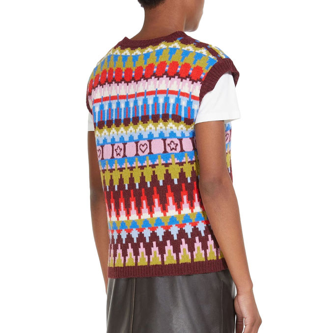 GILET JACQUARD ALIGI Donna Fairisle Patch