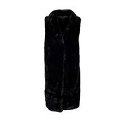GILET LUNGO MIA CON REVER IN ECOPELLICCIA Donna Nero GILET LUNGO MIA CON REVER IN ECOPELLICCIA Donna Nero