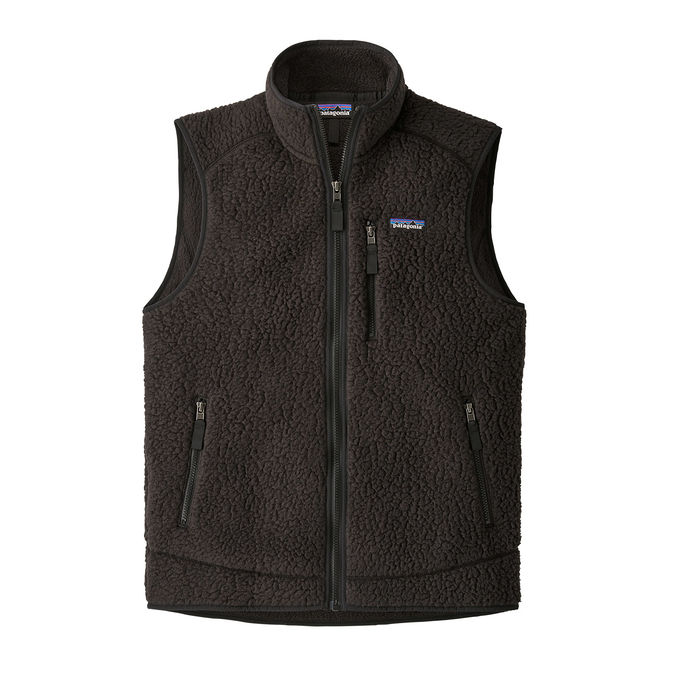 GILET RETRO IN PILE FLEECE Uomo Black