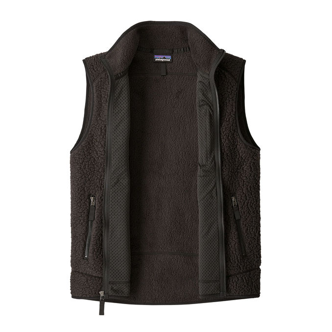 GILET RETRO IN PILE FLEECE Uomo Black