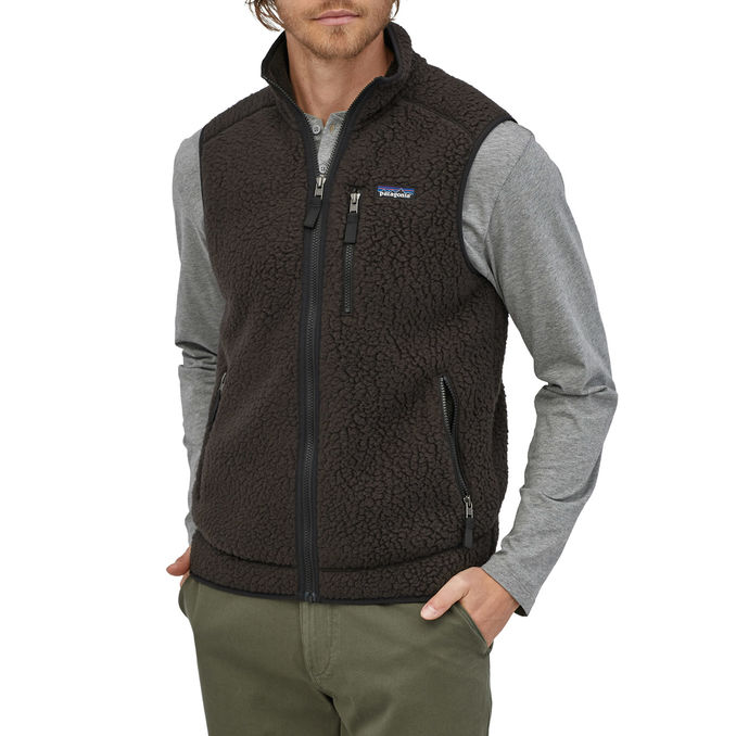 GILET RETRO IN PILE FLEECE Uomo Black