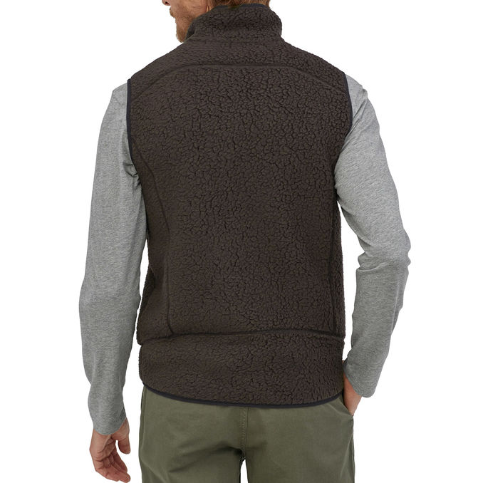 GILET RETRO IN PILE FLEECE Uomo Black