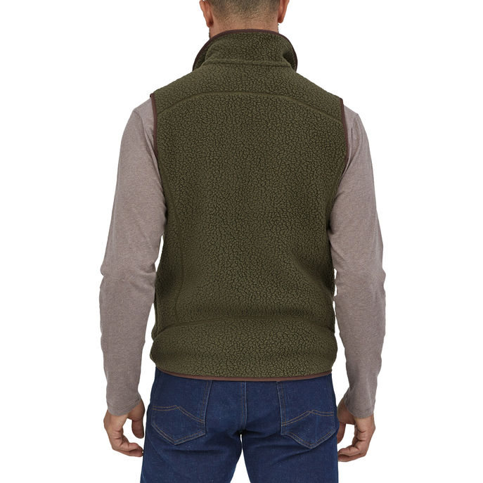 GILET RETRO IN PILE Uomo Basin Green