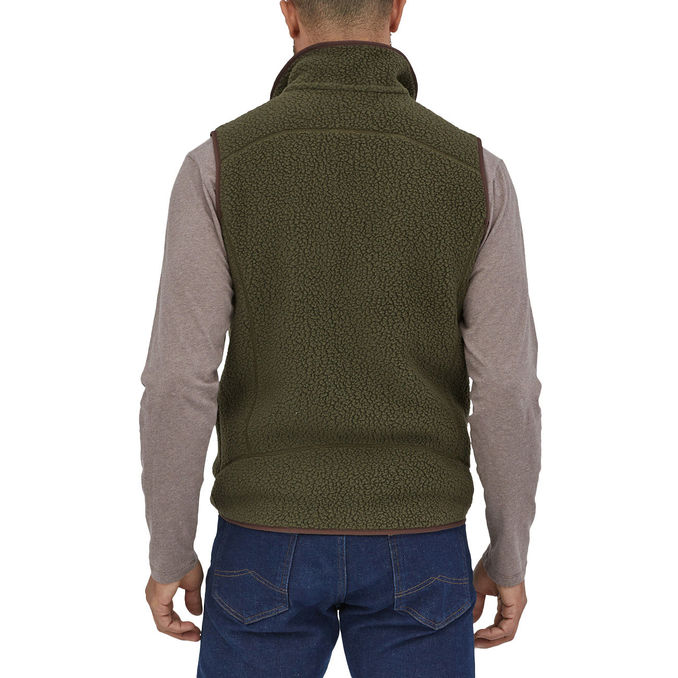 GILET RETRO IN PILE Uomo Basin Green