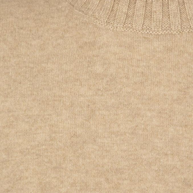 GIROCOLLO ICONICO 100% CASHMERE Uomo Sesamo