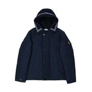 GIUBBINO CON CAPPUCCIO FISSO E PROFILI A CONTRASTO Bambino Navy GIUBBINO CON CAPPUCCIO FISSO E PROFILI A CONTRASTO Bambino Navy