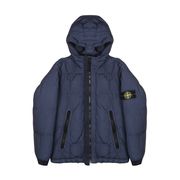 GIUBBINO IN NYLON CON CAPPUCCIO E TASCHE CON ZIP Bambino Navy GIUBBINO IN NYLON CON CAPPUCCIO E TASCHE CON ZIP Bambino Navy