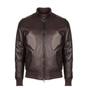 GIUBBINO IN PELLE REVERSIBILE CON INTERNO IN PIUMA Uomo Marrone GIUBBINO IN PELLE REVERSIBILE CON INTERNO IN PIUMA Uomo Marrone