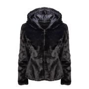 GIUBBINO REVERSIBILE IN ECOPELLICCIA E NYLON IMBOTTITO Donna Black GIUBBINO REVERSIBILE IN ECOPELLICCIA E NYLON IMBOTTITO Donna Black
