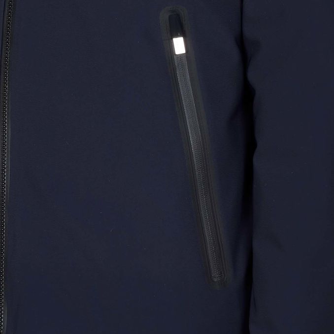 GIUBBINO SHEEL CON CAPPUCCIO IN PIUMA Uomo Blue Black