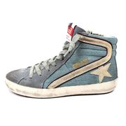 GOLDEN GOOSE DELUXE BRAND SNEAKER SLIDE ALTA DENIM LIGHT DENIM GOLDEN GOOSE DELUXE BRAND SNEAKER SLIDE ALTA DENIM LIGHT DENIM