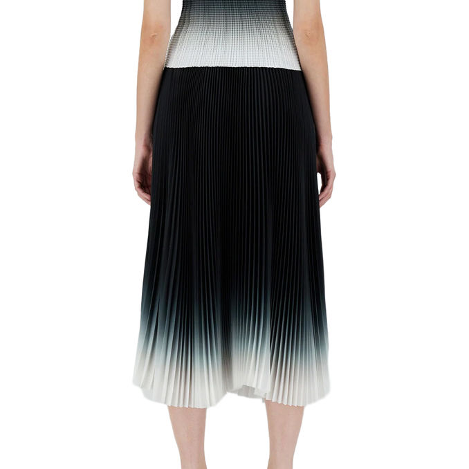 GONNA PLISSET DEGRADE' Donna Nero Bianco