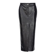 GONNA SIMILPELLE LUNGA Donna Nero Limousine  GONNA SIMILPELLE LUNGA Donna Nero Limousine