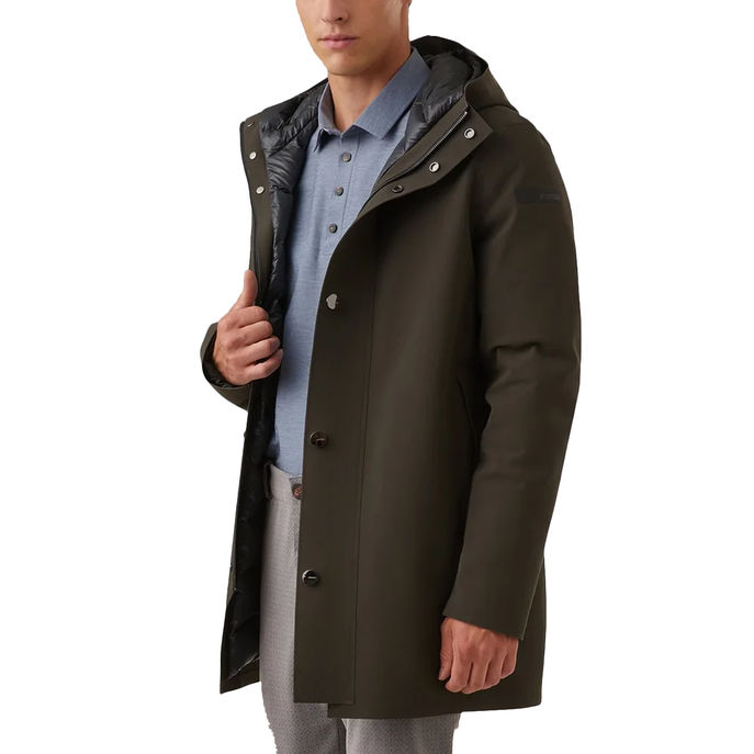 JACKET DOWN UNDER PARKA TAGLIO LASER Uomo Verde Militare