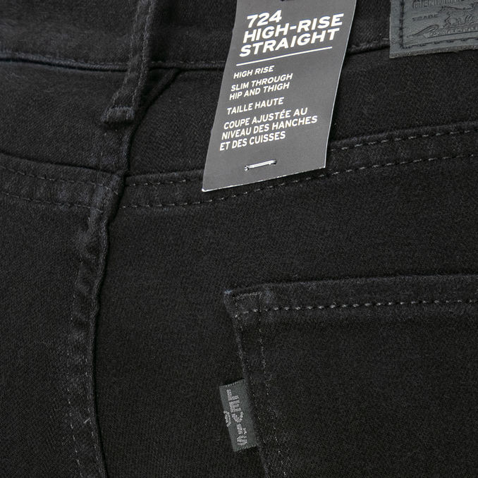 JEANS 724 HIGH RISE STRAIGHT Donna Night Black