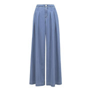 JEANS A PALAZZO LEGGERO Donna Denim Azzurro JEANS A PALAZZO LEGGERO Donna Denim Azzurro