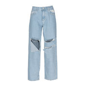 JEANS BELLA BOYFRIEND CON STRAPPI Donna Denim chiaro JEANS BELLA BOYFRIEND CON STRAPPI Donna Denim chiaro
