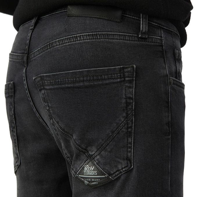 JEANS DENIM BLACK STRETCH LANCE Uomo Denim