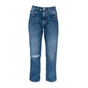 JEANS LANA OVERSIZED CON STRAPPI Donna Denim scuro JEANS LANA OVERSIZED CON STRAPPI Donna Denim scuro