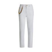 JEANS MOM CON CATENA Donna Optic White JEANS MOM CON CATENA Donna Optic White
