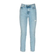 JEANS NAOMI A VITA ALTA CON STRAPPI Donna Denim chiaro JEANS NAOMI A VITA ALTA CON STRAPPI Donna Denim chiaro