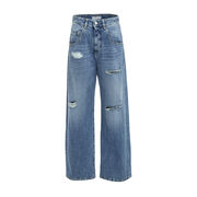 JEANS POPPY WIDE LEG VITA ALTA Donna Denim Medio JEANS POPPY WIDE LEG VITA ALTA Donna Denim Medio