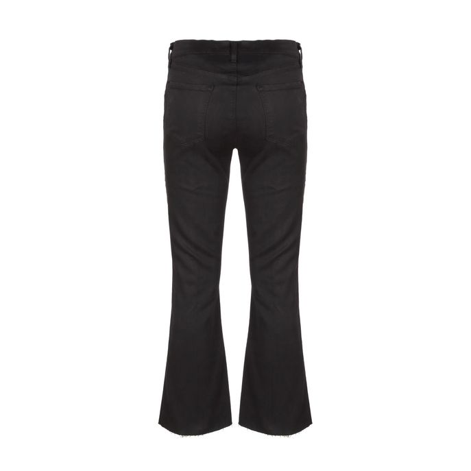 JEANS SELENA IN BULL DI COTONE MID RISE Donna Nero