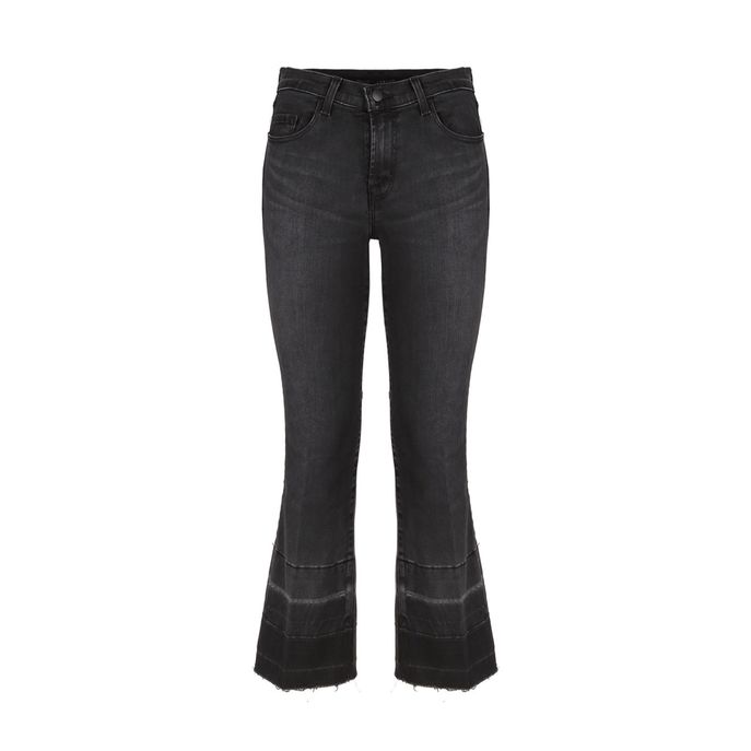 JEANS SELENA MID RISE CROP BOOT Donna Nero