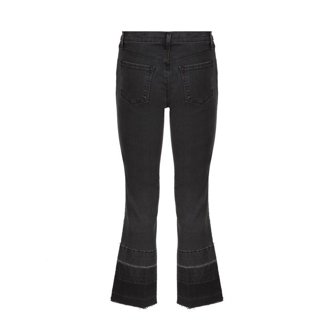 JEANS SELENA MID RISE CROP BOOT Donna Nero