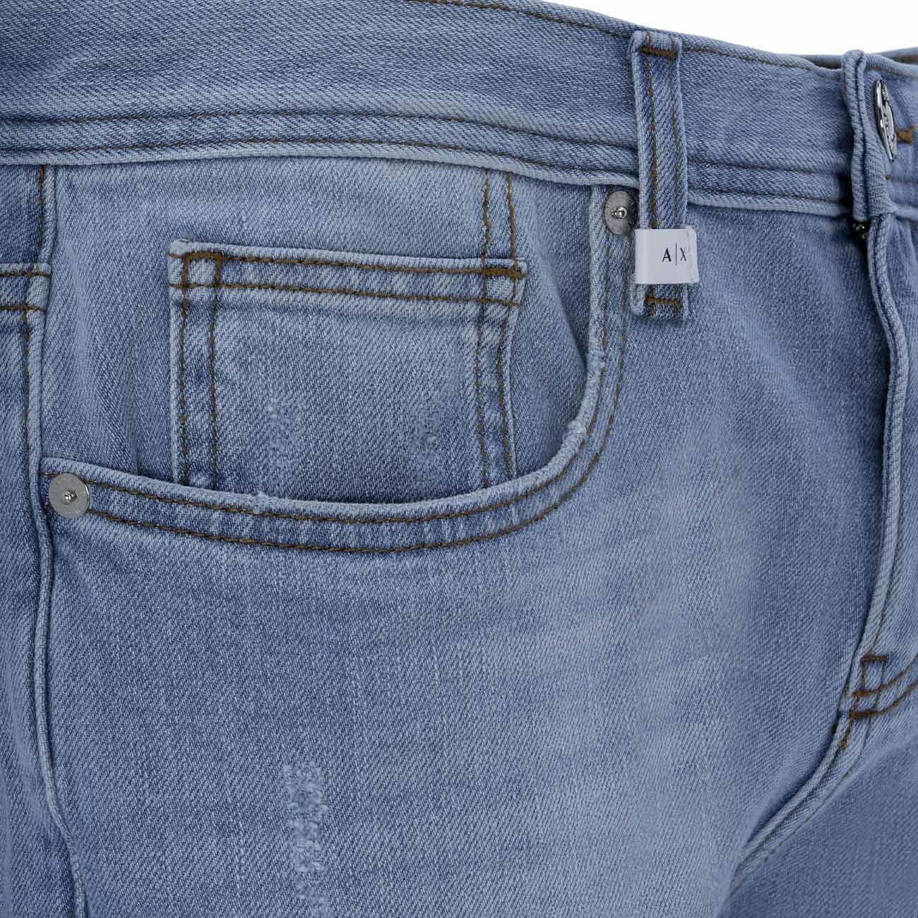 Uomo Abbigliamento da Jeans da Jeans a sigaretta Cinque tasche in denim J13 slim fit con logo Icon Period da Uomo di Armani Exchange in Blu 
