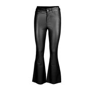 JEANS SPALMATO A ZAMPETTA Donna Nero JEANS SPALMATO A ZAMPETTA Donna Nero